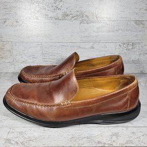 Cole Haan Men’s Driving Loafers NikeAir Brown Leather Moc Toe Shoes C08093 13 M